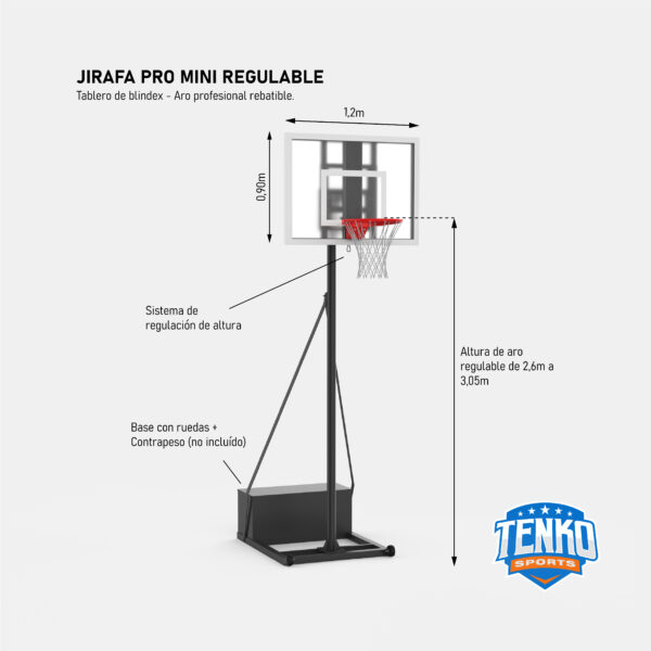 Jirafa Movil PRO MINI REGULABLE - Image 2